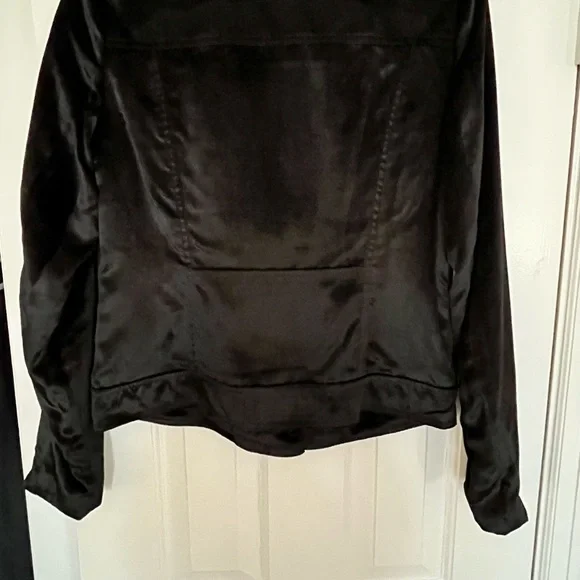 Trouvé Black Velvet Biker Jacket - Picture 2 of 5